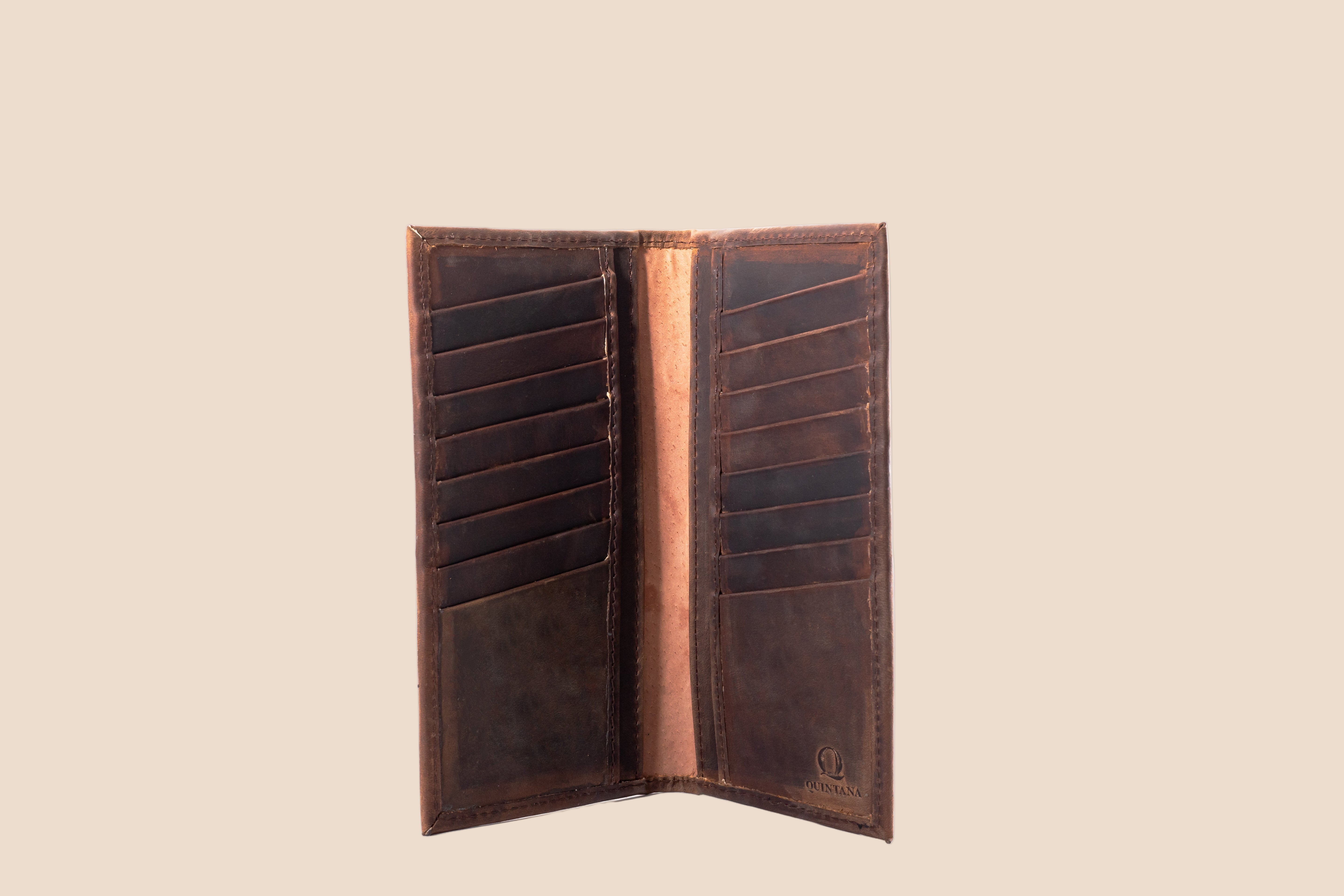 Long Bifold Leather Wallet