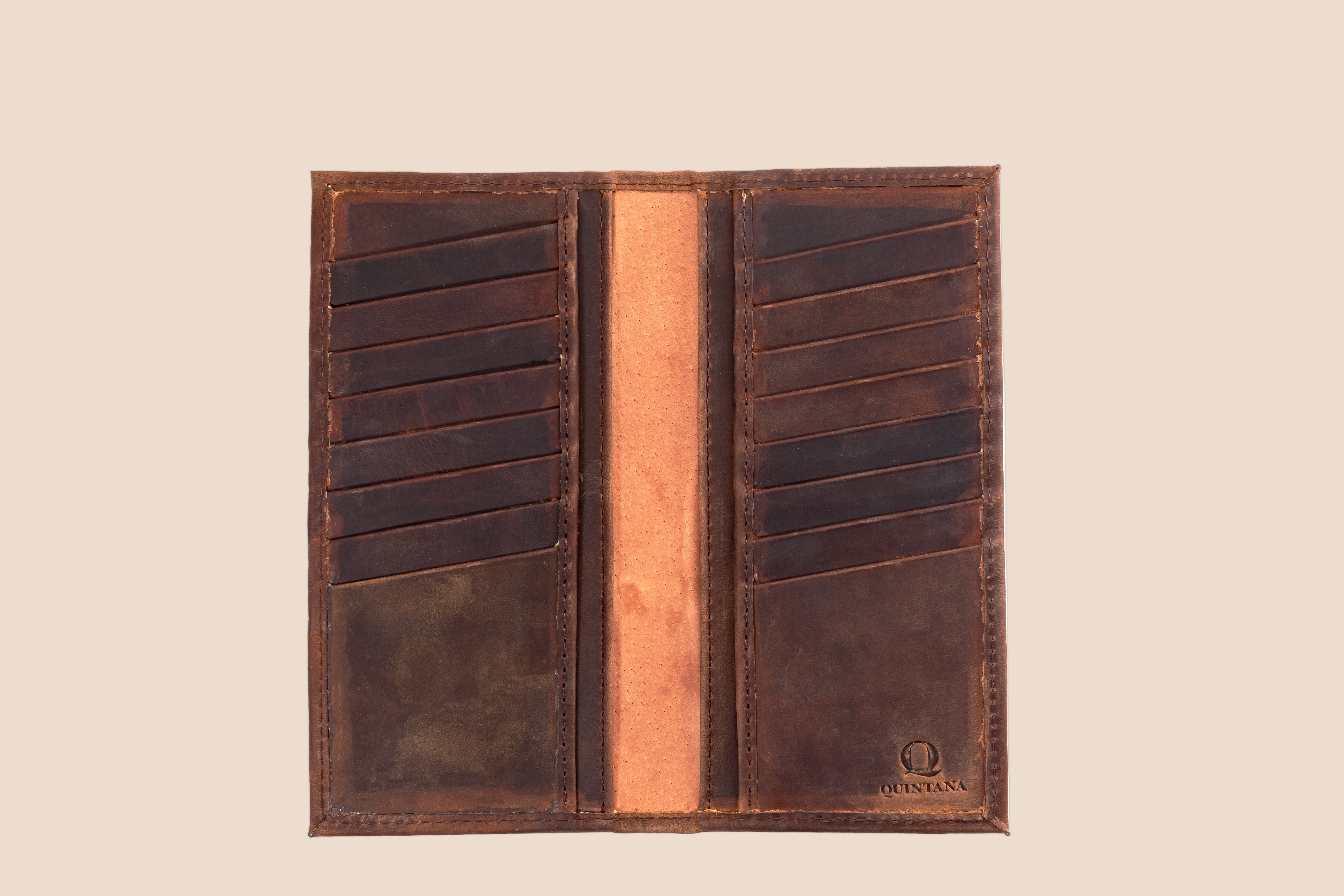 Long Bifold Leather Wallet
