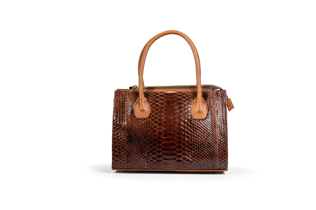 Quintana Python Leather Handbag