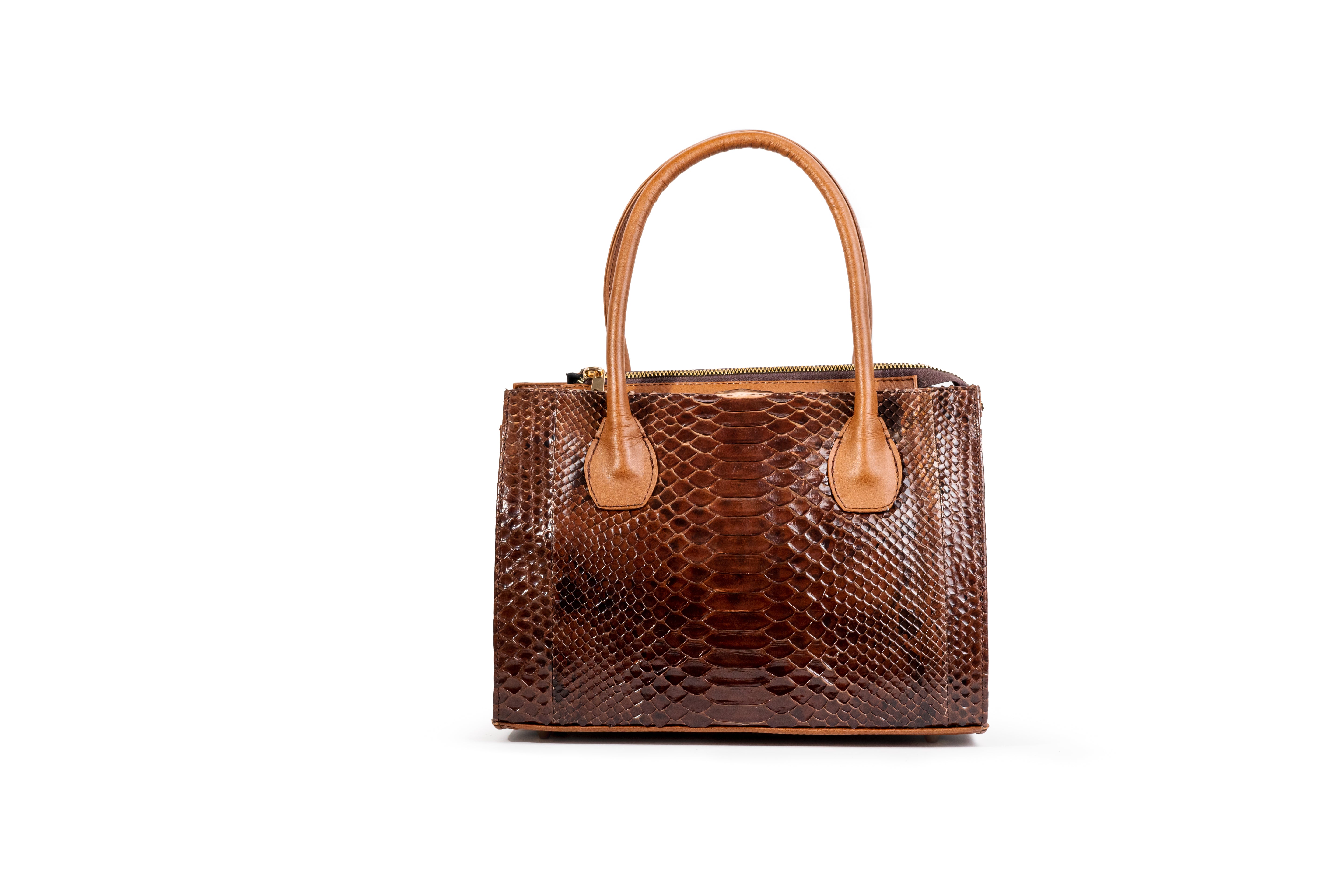 Quintana Python Leather Handbag