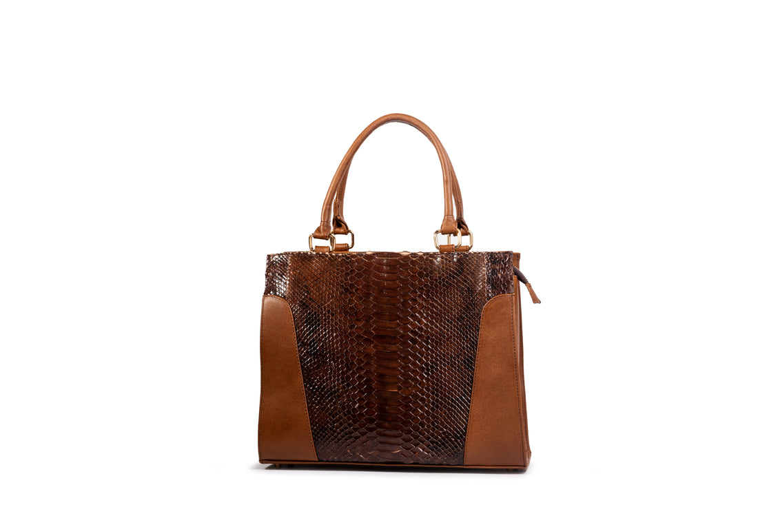 Quintana Python Leather Handbag