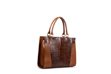 Quintana Python Leather Handbag